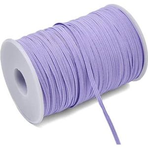 3mm 6mm Naai-elastiek Kleurrijke hoge elastische rubberen band voor kleding Tailleband Stretchtouw Haarelastisch lint 5y-lichtpaars-3mm 5yards