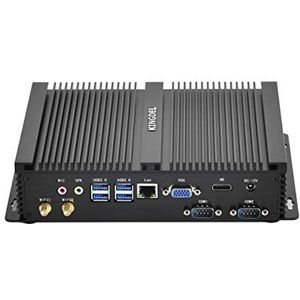 Kingdel Krachtige gaming-computer, 4K Core i7-CPU, 16 GB RAM, 128 GB SSD, 1 TB harde schijf, 2xCOM RS232, 4xUSB 3.0, HD, VGA, WLAN