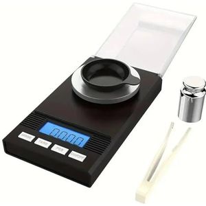 Precisieweegschalen, 1 stuk 0,001 g elektronische digitale weegschaal draagbare mini-weegschaal hoge precisie zakgouden sieraden karaatweegschaal milligramgewicht mg-weegschaal(10g-0.001g)
