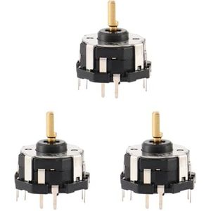 Janasiba 3 x RKJXT1F42001 tuimelschakelaar met 4-weg autonavigatie-encoder met drukknopschakelaar encoder