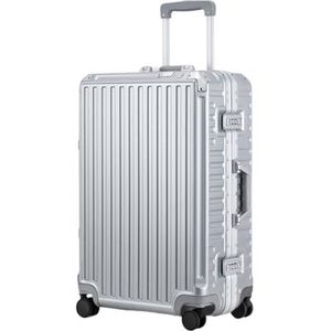 Koffer Modern Harde Ingecheckte Bagage Met Aluminium Frame, Koffer Zonder Ritssluiting En Spinnerwielen Handbagage (Color : D, Size : 26in)