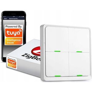 ZigBee Tuya Afstandsbediening Schakelaar 12 scènes 4 toetsen