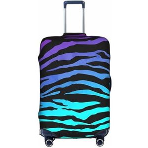 Bagagehoes Koffer Cover Protectors Bagage Protector Past 18-30 Inch Bagage Paars Blauw Groen Camouflage Zebra Strepen, Paars Blauw Groen Camouflage Zebra Strepen, M