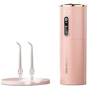 Draagbare waterflosser USB oplaadbare flosser 280 ml elektrische tandenreiniger 3 modi waterdichte flosser (Color : Pink)
