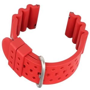 INSTR Quick Release rubberen horlogeband Horlogebanden voor Seiko Soft Sports Ademende duikhorlogearmband (Color : Red S, Size : 24mm)