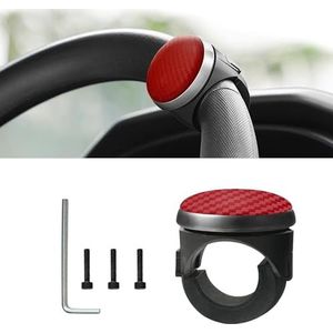 Autostuurknop voor Land Rover Range Rover Sport L494, Autostuurknop Spinner Koolstofvezeltextuur, Verwijderbare stuurhulp,B/Red