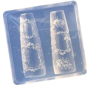 2 stks/1 st herbruikbare nagels charme siliconen mallen voor nagels kunst creaties en creatieve manicure versieringen