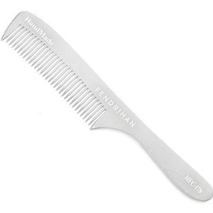Fendrihan Stevige metalen fijne tand kapper verzorging kam met handvat (6,8 inch)