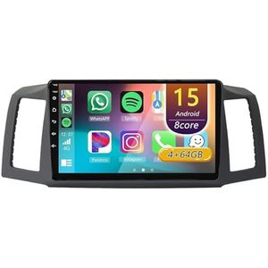 Android 15 Radio,voor Jeep Grand Cherokee 2004-2007, 9 Inch Touchscreen Autoradio Met Wireless CarPlay Android Auto Bluetooth WIFI GPS-navigatie Swc(A 4core (2G+32G))