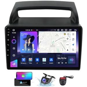 Android 13 GPS-Autoradio voor Kia Carnival VQ 2006-2014 9 inch Touchscreen met Bluetooth 5.0/SWC/FM RDS DAB+ Radio/Carplay Android Auto/DSP Video Stereo Speler + DVR Achtercamera(NF-7)