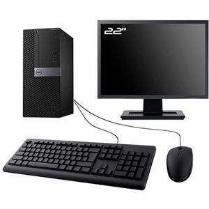 PC Dell Optiplex 7050 MT Monitor 22 inch Intel I7-6700 RAM 16 GB SSD 480 GB W11 WiFi (gereviseerd)