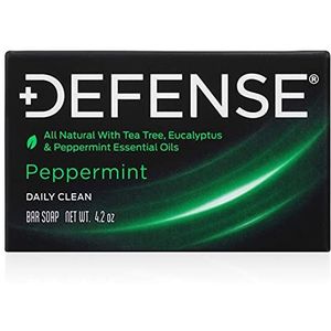 Defense Soap Peppermint 100 ml bar - bevat therapeutische theeboom, pepermunt en eucalyptusolie