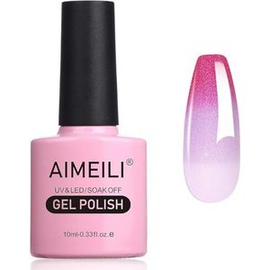 AIMEILI Kameleon Gellak Set UV/LED Paars Temperatuur Veranderende Kleur - Soak Off Nagellak 10 ml - Gift 002