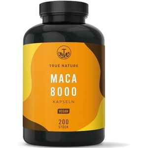 TRUE NATURE - Maca Capsules Gold 20:1 - 8000 mg - 200 Stuks - Veganistisch - Duitse Productie