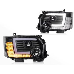 Autokoplamp Voor Toyota Voor Hiace 2004-2019 Hoofd Voorlicht Licht Accessoires Upgrade LED Dynamische Koplamp Montage Autokoplamp Front Lampen Montage(Left Hand Drive)