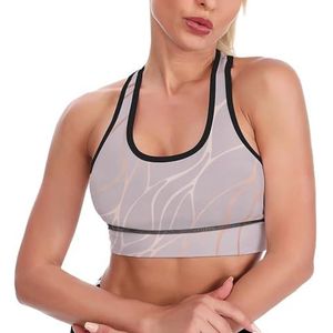 Rose Goud Marmer Patroon Afdrukken Vrouwen Tank Top Sport BH Yoga Workout Vest Atletische Bras