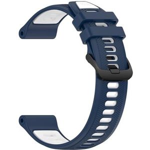 Jeniko Tweekleurige sport siliconen band compatibel met Garmin Forerunner 965 955 Solar 945 935 745 22 mm horlogeband vervangende polsband armband (Color : Blue White, Size : For Forerunner 955)