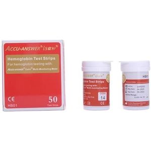 Medi-Supply Accu-Answer iSaw hemoglobine teststrips, 50 strips