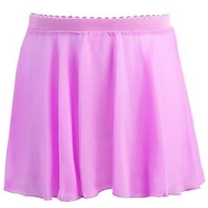 Chiffon rok voor dames, ballet-taille-tricot, chiffonrok, ballet-chiffon-wikkelrok, meisjes-ballet-chiffon-wikkelrok, dansrok voor peuters en kinderen, paars (light purple), L for 135 to 150cm