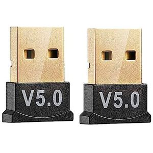 2X USB Bluetooth 5.0 Adapter Dongle Stereo Ontvanger Audio Zender voor PC Laptop Oortelefoon TV Zender