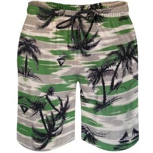 Strandvolleybal zwembroek, sneldrogende tropische stijl korte broek, licht zachte en ademende heren Hawaii shorts, Kleur 3, M