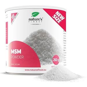 Nature's Finest MSM-poeder 250g | Een pure en krachtige bron van organische zwavel voor gewrichtsgezondheid, huidverzorging en algemeen welzijn | Kwaliteit van derden getest