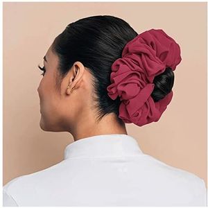 Hoofdbanden ​Voor Dames Maleisische bos haar stropdas for moslim vrouwen chiffon rubberen band prachtige hijab volumizing scrunchie hoofddoek accessoires Haarband (Size : Wine Red)