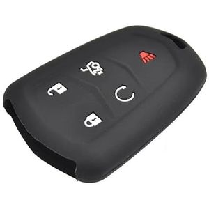 Autosleutel Hoesje Voor CT6 ATS CTS XTS SRX XT5 2015-2019 Siliconen Afstandsbediening Sleutelhoes Fob Shell Cover Skin Houder 5 Knop Autosleutel beschermhoes