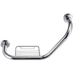Badkamer Grab Bar Grab Rail, Grab Rails voor Badkamer 50cm Stalen Grab Bar Badkamer Veiligheid Rail Handvat met Handdoek Zeep Houder Ouderen Gehandicapten Help Leuning voor Bad Toilet Douche (