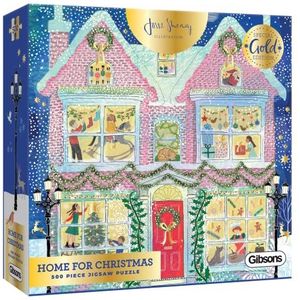 Home for Christmas Legpuzzel met 500 stukjes, kerstpuzzel, duurzame puzzel voor volwassenen, premium 100% gerecycled bord, geweldig cadeau voor volwassenen Gibsons Games