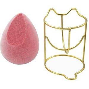 Microvezel fluwelen spons Latexvrij Poederdonsvrij Veganistisch Zacht Vlekkeloze streepvrije foundationblender met schoonheidssponshouder Microvezel met dubbellaagse structuur Latexvrije schoonheidsbl