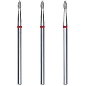 STALEKS PRO Nagelriemfreesset, diamant, 4 x 1,8 mm, olijfvorm, fijne korrel, 3 stuks