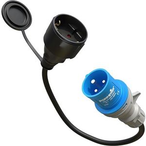 Poppstar 30cm CEE-adapter IP44 (CEE-stekker 16A, 3-polig/randaarde stopcontact-koppeling: Type F), H07RN-F 3G2.5