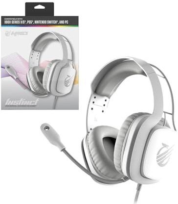 KMD - Instinct - Wired Headset - Wit - Compatibel met PS5, Xbox Series X/S, Nintendo Switch & PC