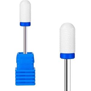 Natury Nails Keramische frees voor nagelfrees, manicure, pedicure, uv-/led-nagellak, acrylnagels en gelnagels, ronde vorm (blauw, 1 stuk, medium)