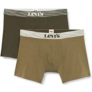 Levi's Heren Irregular Stripe Tailleband Men's Shorts Boxer Shorts, Green Combo, XL