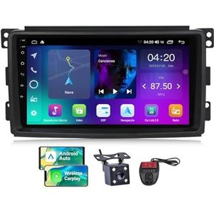 Android 13 Autoradio 9 Duim Touch Display Voor Mercedes Benz Smart Fortwo 2006-2009 Met Draadloze Carplay Android Auto/FM RDS DAB+/BT 5.0/Bediening op het stuur + Camera en DVR(NF-2)