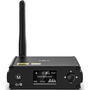 1Mii DS220 Hi-Res Bluetooth-ontvanger voor thuisstereo met LDAC, HiFi Bluetooth 5.1 audio-adapter met audiofiel DAC aptX HD OLED-display