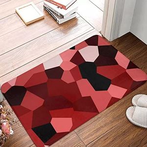 Retro modieuze tinten rode deurmat tapijt mat tapijt antislip vloer decoratie bad keuken slaapkamer 80 x 45 cm