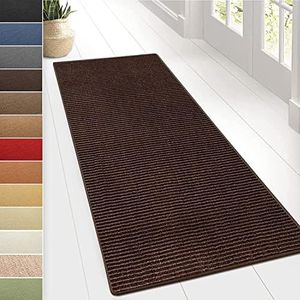KARAT Sisal Tapijt - Tapijtloper 80 cm breed - natuurlijke vezels loper - tapijt voor woonkamer, hal, slaapkamer - sisal tapijt Sylt (80 x 200 cm, donkerbruin)