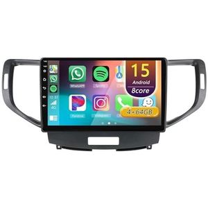 Android 15 Radio,voor Honda Accord 8 2008-2012, 9 Inch Touchscreen 2 Din Autoradio Met Wireless CarPlay Android Auto Bluetooth WIFI GPS-navigatie Swc(A 4core (2G+32G))