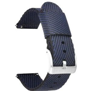 Nylon band geschikt for Garmin Forerunner 255 255S Muziek 55 645 245/Vivoactive 4 4S/Venu 2 Plus/2S Horlogeband Vervanging Horlogeband(Silver-Blue b,For Vivoactive 4S)