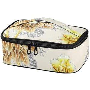 Gouden Bloemen Schoonheid Mode Lunch Bag Koelere Tas Mens Lunch Box Thermische Lunch Cooler College