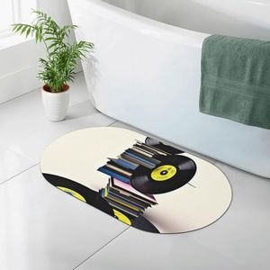GeRRiT Vinyl Records en Tapes gedrukt Diatomeeënaarde badmat Absorberende badkamer mat Badkamer tapijt