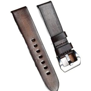 dayeer Leren horlogeband Quick Release horlogebanden voor Panerai Brown horlogevervangingsaccessoires (Color : Brown, Size : 24mm)