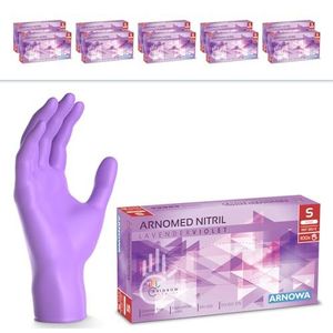 ARNOMED wegwerphandschoenen paars, nitril handschoenen S, wegwerphandschoenen met 1000 stuks, poedervrij. Latexvrije rubber handschoenen, verkrijgbaar in XS, S, M, L & XL