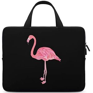 Roze Flamingo Vogel Laptop Tas Duurzaam Waterdicht Notebook Draagtas Computer Tas Aktetas 10 inch