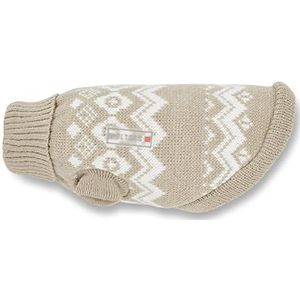 Wolters Noorse trui voor mopshond & Co. In diverse maten en kleuren, maat: 35 cm, kleur: taupe/wit