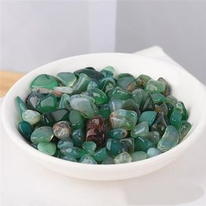 Natuurlijk kristal Natuurlijke Quartz Specimen Rock Puin Grind Ruwe Ruwe Energie Decoratieve Turquoise Quartz Crystal Grind Roll Block Stone Geschenk (Color : Green agate, Size : 50g)