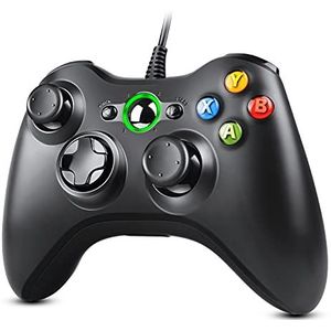 Zexrow Xbox 360 Bedrade Controller, Game Controller USB Bedraad PC Joystick Gamepad voor Xbox 360, Verbeterde Ergonomische Design Controller voor Xbox 360 Slim PC met Windows Vista/7/8/8.1/10